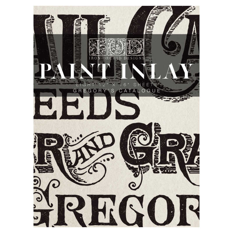 GREGORY’S CATALOGUE IOD PAINT INLAY (12″X16″ 8 SHEET PAD)