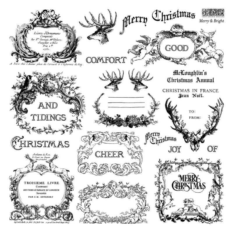 MERRY & BRIGHT IOD STAMP