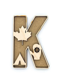 Canada layered Letters with backing