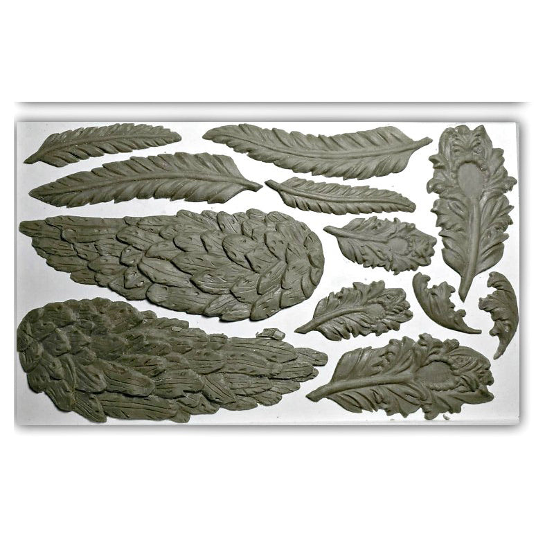 ‘WINGS AND FEATHERS’ IOD DECOR MOULD (6″X10″)