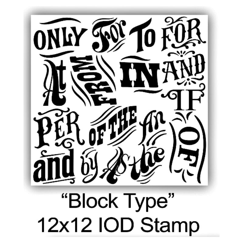 BLOCK TYPE IOD STAMP