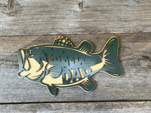 Finished Dad Fish Father's Day Plaque